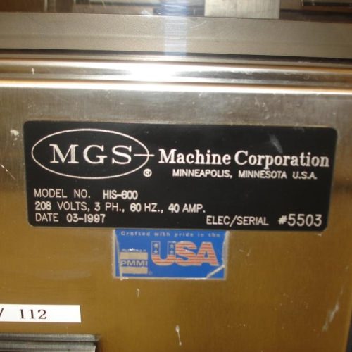 MGS Model HIS600 S/S Tuck 3.5 in Pitch Semi Auto 60 CPM Cartoner