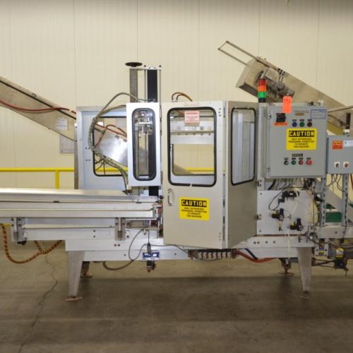 Wexxar Model WFT Case Erector Machine with Bottom Tape Sealer and Screw Infeed