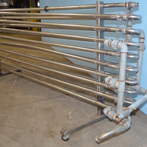 22 Linear Feet 8 Loop S/S Tube in Tube Heat Exchanger with 1 3/8 in Dia Piping