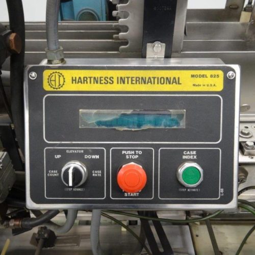 Hartness Model 825 Auto 35 CPM S/S Drop Case Packer For Round Containers