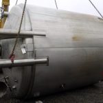 10,000 Gallon Precision Stainless Vertical 316 S/S Jacketed Prop Agitated Mixing Tank