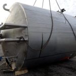 12,000 Gallon Precision Stainless Vertical S/S Jacketed Prop Agitated Mixing Tank