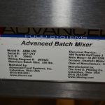 Advanced Food Systems Model ABM 350 Advanced Batch High Speed Mixer with Feeders