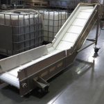 Advanced Food Systems Model DTC22 15 ft S/S Dough Transfer Incline End Conveyor