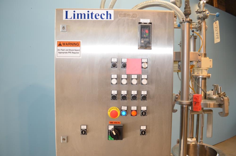 Limitech 10 Liter T316 Jacketed Heat or Cooling Vacuum HighShear Scrape Agitated Tank