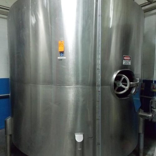 3,600 Gallon S/S Single Wall Vertical Tank with Side Mount Agitator