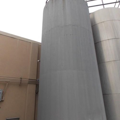 6,000 Gallon Dairy Craft S/S Vertical Agitated Dimple Jacketed Storage Tank