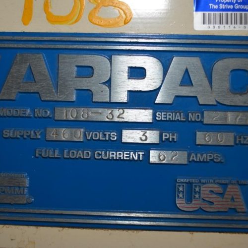 Arpac Model 108-32 Right Angle 32 In W Bundler with Heat Shrink Tunnel