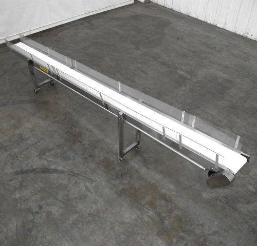 9 in Wide x 192 in L Plastic Interlocking Chain Incline Conveyor with S/S Frame