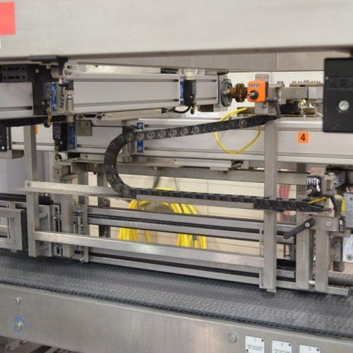 KHS Kisters Model WP050V Automatic Tray Packer with SFT model VWS Synchro Laner