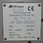 KHS Kisters Model WP050V Automatic Tray Packer