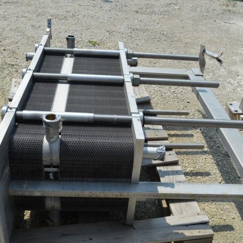 Cherry Burrell Model 435SB1 550 Sq Ft S/S Plate and Frame Heat Exchanger