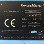 Krauss Maffei Model 2801200B3 310 Ton Injection Molding Machine