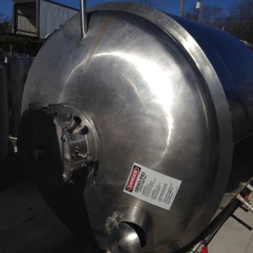 1,500 Gallon Cherry Burrell S/S Vertical Jacketed Pressure Tank