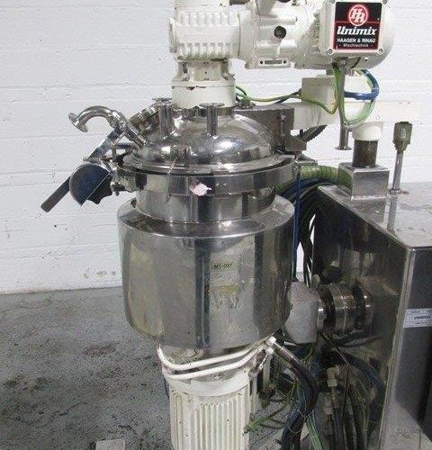 15 Liter Haagen and Rinau SRT15 Unimix S/S Jacketed Full Vacuum Planetary Mixer