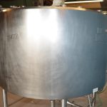 750 Gallon Crepaco S/S Vertical Jacketed Disk Turbine Agitated Cone Bottom Tank