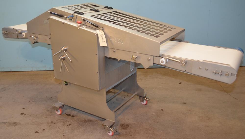 Steen Model ST700 S/S Dual Lane Chicken Skinner with 19 in Wide Sanitary Belting