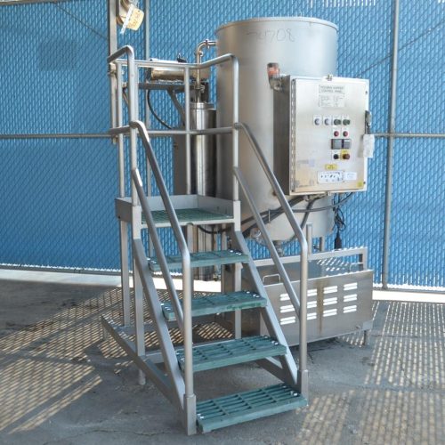 260 Gallon Cozzini  S/S Brine Tank with 15 and 10 HP C-Pumps and Heat Exchanger