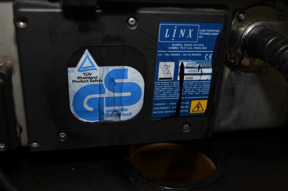 Linx Model 4900 S/S 2 Line Print IP55 Washdown Ink Jet Coder