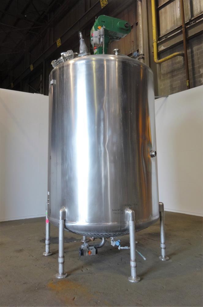 3,000 Gallon Perma San S/S Vertical Jacketed Agitated Cooker/Cooler Tank