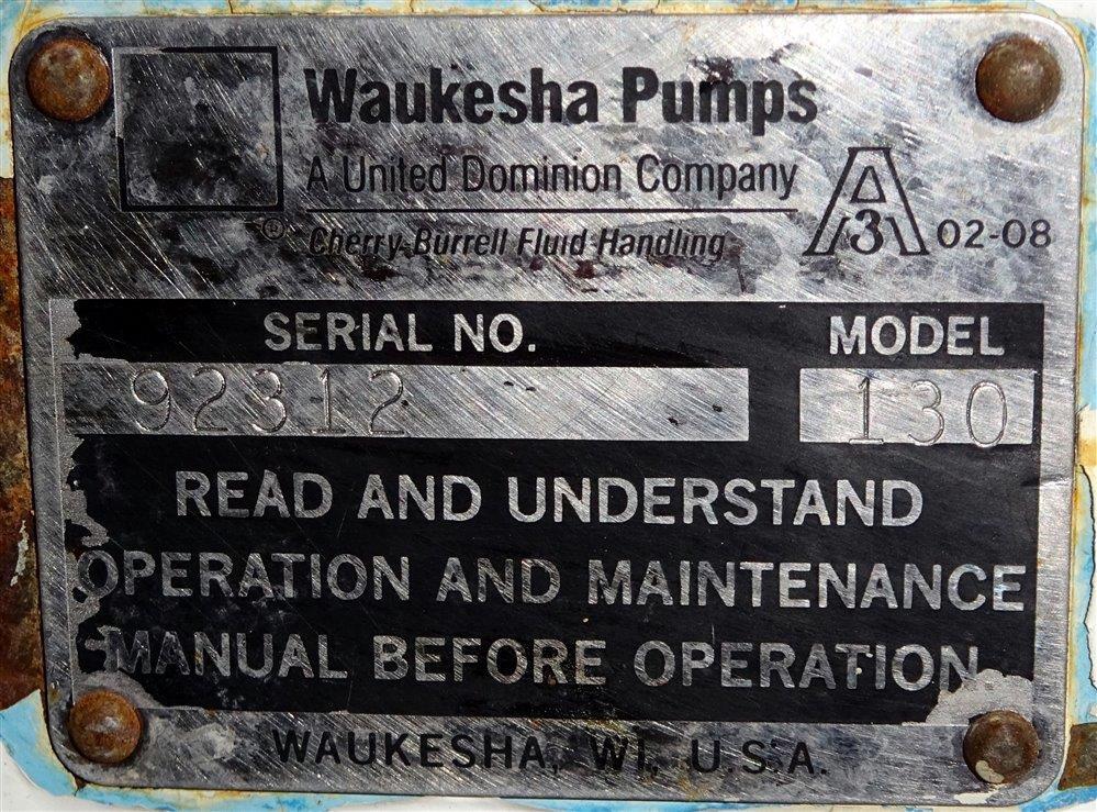 Waukesha Model 130 10 HP XP 316 S/S Positive Displacement Pump