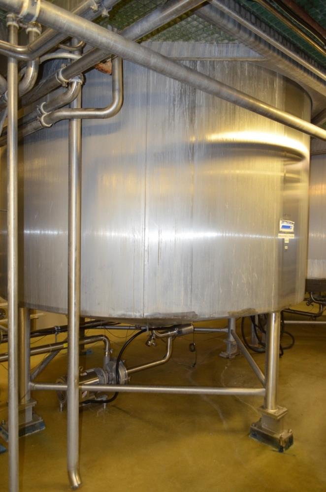 6,000 Gallon Crepaco S/S Vertical Ammonia Jacketed Sweep Agitated Tank