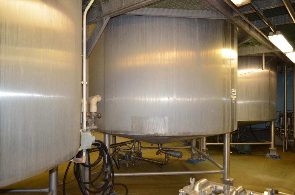 6,000 Gallon Crepaco S/S Vertical Ammonia Jacketed Sweep Agitated Tank