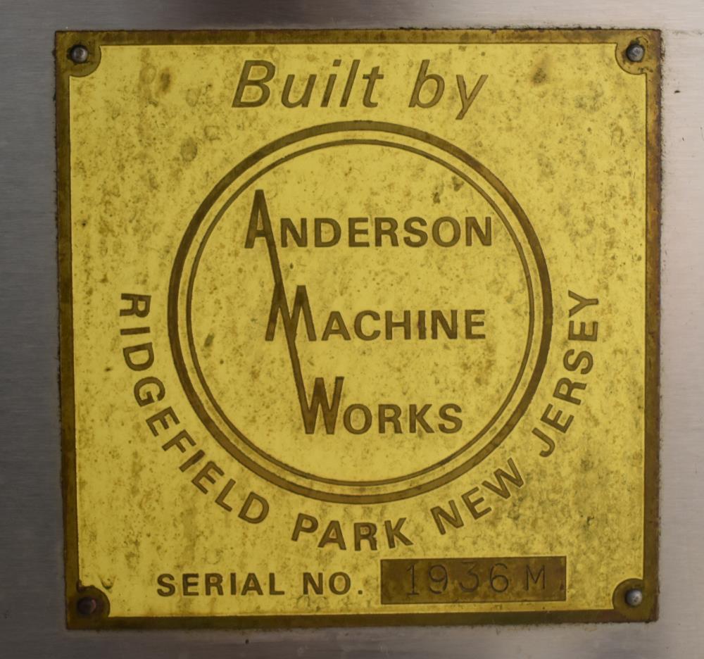 Anderson Machine Works 36 in Diameter S/S Accumulation Table