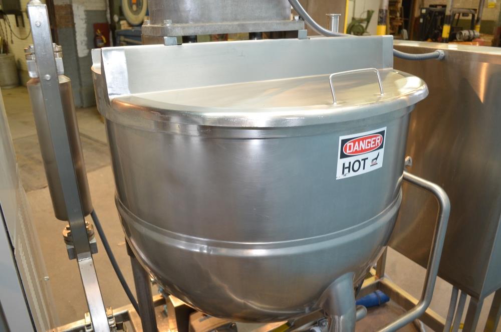 100 Gal Groen TA100SP S/S Dbl Motion Jacketed Kettle with Heater, PD Pump and Filter