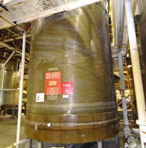 8,535 Gallon Warner Model CCDV108535 Vertical Agitated Fiberglass Tank