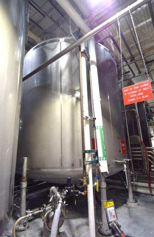 8,000 Gallon Northland Vertical 316 S/S Jacketed Agitated Tank