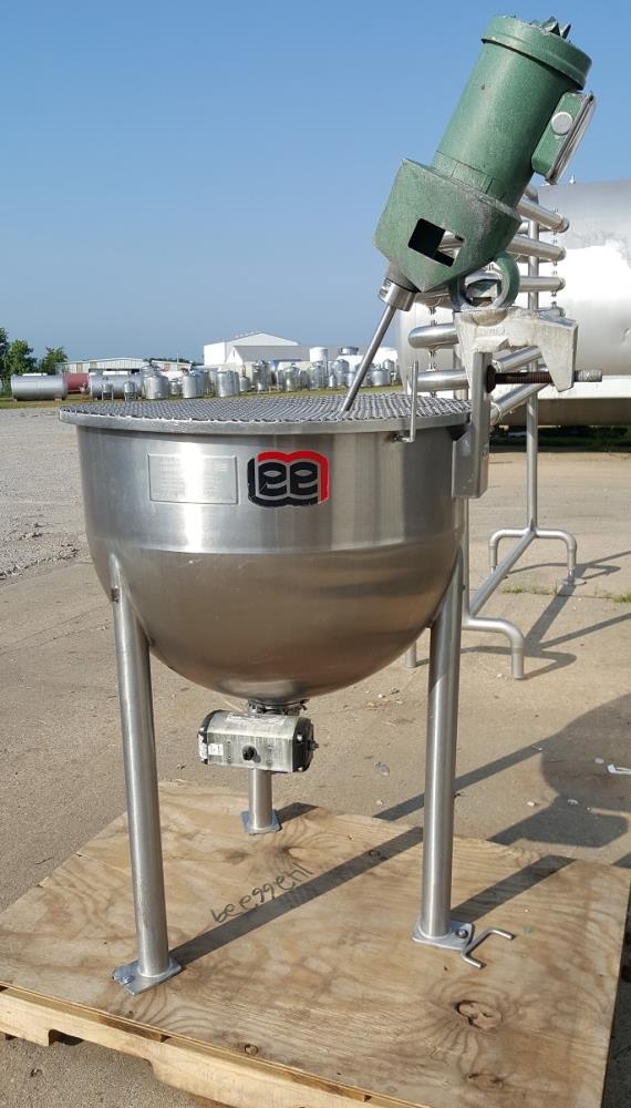 50 Gallon Lee Model 50A S/S Jacketed Prop Agitated Kettle
