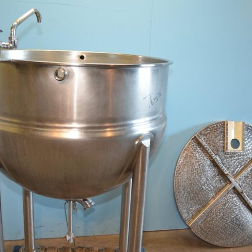 200 Gallon Lee Model 200D S/S Jacketed Kettle with Cover