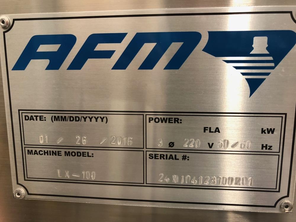 AFM Model LX100 S/S 80 CPM Shrink Sleeve Registered film Labeler with Heat Tunnel