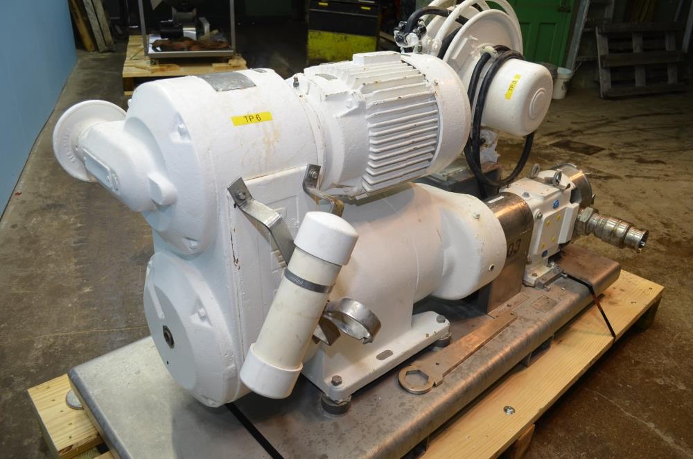 Waukesha Model 130 15 HP S/S Positive Displacement Pump with Pressure Relief Cover