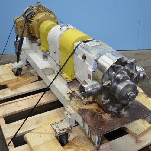 Waukesha Model 130 7.5 HP S/S Positive Displacement Pump with Pressure Relief Valve