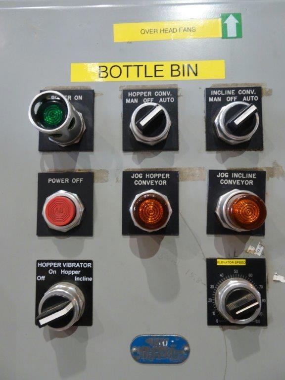 Bauer Bulk Bottle Live Bottom Hopper with Integrated Elevator