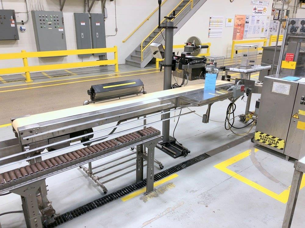 Approximately 45 ft L x 8 in W S/S Line Conveyor
