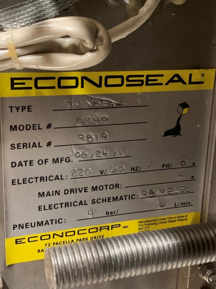 Econoseal Model 9349 Twinseal 30 CPM Manual Load Hot Glue Carton Sealer