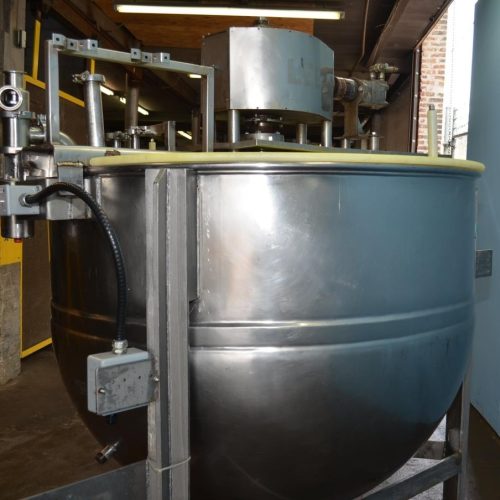 300 Gallon Lee S/S Jacketed Sweep Scrape Hydraulically Driven Agitated Kettle