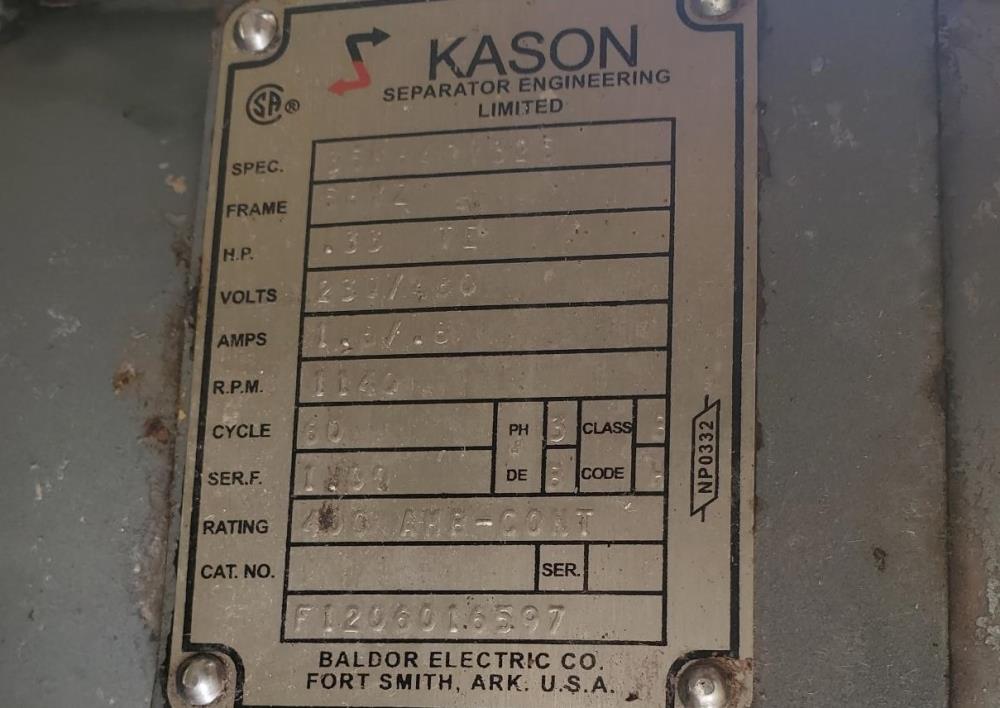 Kason 24 in Diameter S/S Single Deck Vibratory Sifter Screener