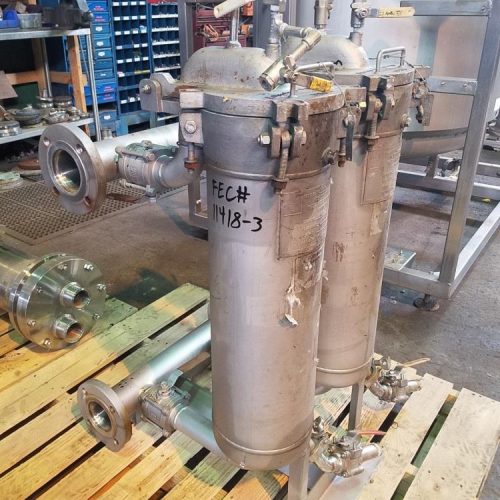 (2) Filtration Systems 8 in Diameter S/S Basket Filters