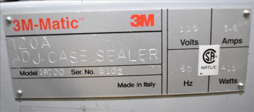 3M Model 120A Adjustable 30 CPM Top and Bottom Case Sealer