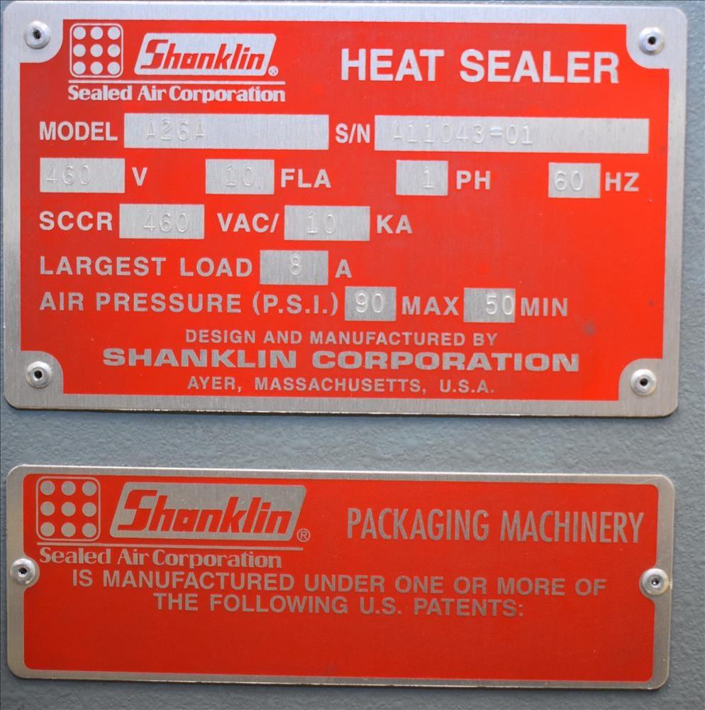 Shanklin Model A26A Automatic L-Bar Sealer with Model T7H Heat Shrink Tunnel