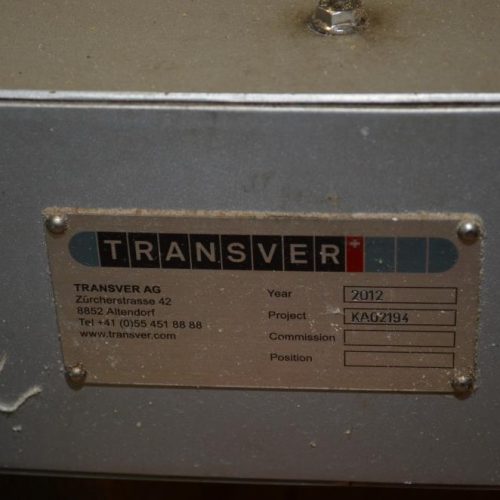 Transver 44 in W Flat Belt 90 Degree Turn Conveyor with Food Grade Belt