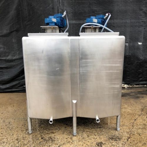 200 Gallon (2) Compartment S/S Single Wall Tank with Agitation