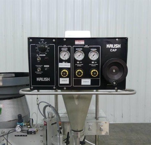 Kalish Model 5130 Dual Chuck Rotary Chuck Capper with Sorter