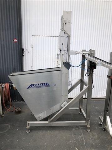 Accutek Model 22505000 (6) Quill 120 CPM Spindle Capper With Cap Hopper And Elevator