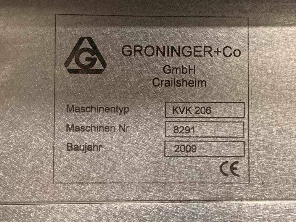 Groninger Model KVK206 10,000 BPH Inserter Capper