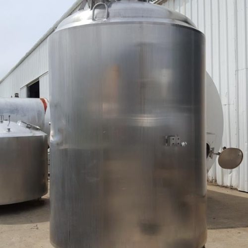 1,100 Gallon Cherry Burrell Vertical S/S Jacketed Prop-Agitated Tank